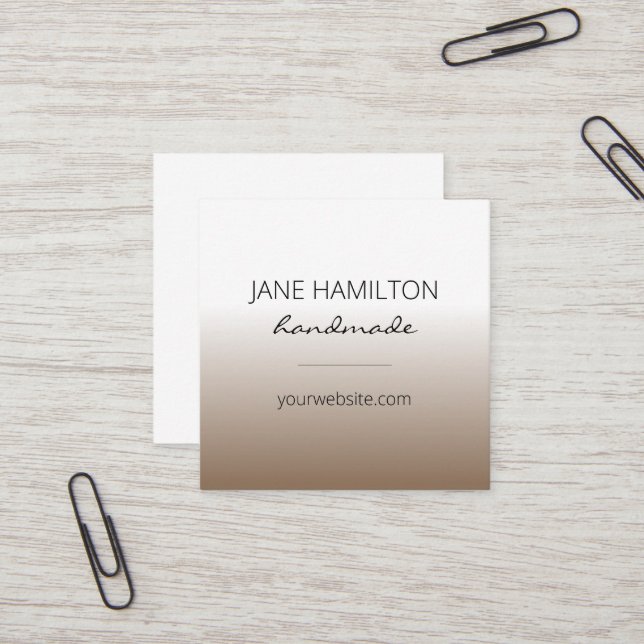 Modern Minimalist Simple Profile Card (Front/Back In Situ)