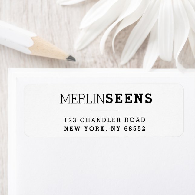 Modern Minimalist Simple Return Address Label (Insitu)