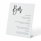 Modern Minimalist Simple Script Wedding Bar Sign