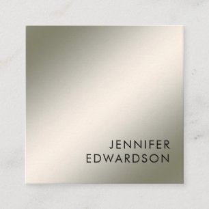 Modern minimalist simple silver professional squar square business card