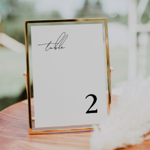 Modern Minimalist Simple Table Number