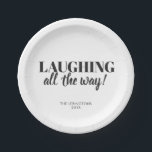 Modern Minimalist Simple Text Paper Plate<br><div class="desc">Modern Minimalist Simple Text Party Paper Plates - perfect for your modern,  simple holiday table,  but still elegant!</div>