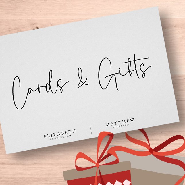 Modern Minimalist Simple Wedding Cards & Gifts Poster (Creator Uploaded)