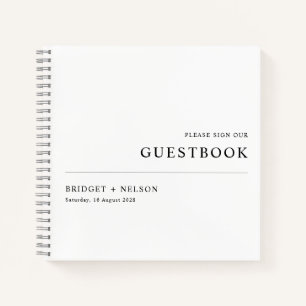 Modern Minimalist Simple Wedding Guest Book
