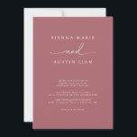 Modern Minimalist Simple Wedding Invitation<br><div class="desc">This is a modern minimalist, simple wedding invitation featuring a serif font and swooping calligraphy font. This elegant wedding invitation comes with an optional backside where you can display your own special photo. Edit all wording except for the "and(s)" on this invitation. All colours are also editable. ___________ For matching...</div>