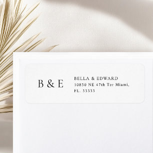 Modern Minimalist Simple Wedding Return Address