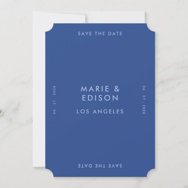 Modern Minimalist Simple Wedding Save the Date Invitation (Front)