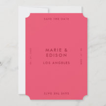 Modern Minimalist Simple Wedding Save the Date