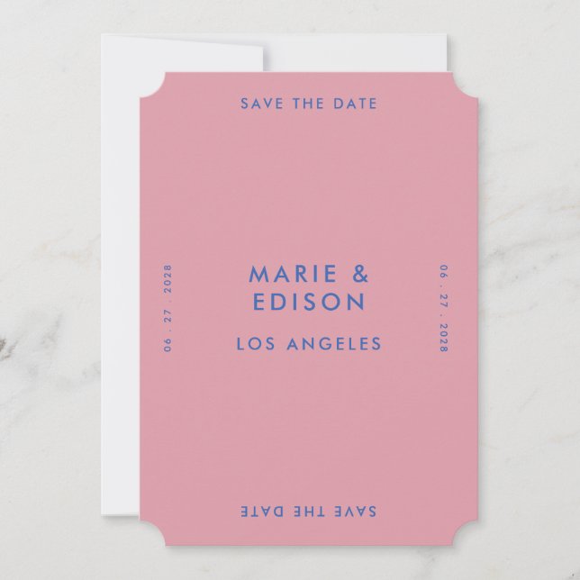 Modern Minimalist Simple Wedding Save the Date Invitation (Front)