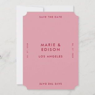 Modern Minimalist Simple Wedding Save the Date Invitation