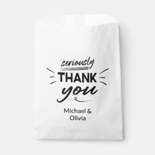 Modern Minimalist Simple Wedding Thank You Favour Bags
