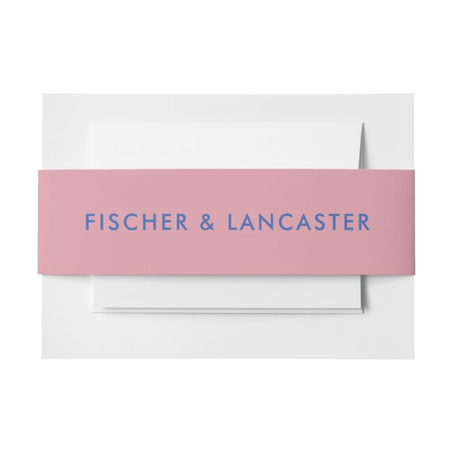 Modern Minimalist Sleek and Simple Wedding Invitation Belly Band (Front Example)
