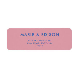 Modern Minimalist Sleek Wedding Return Address
