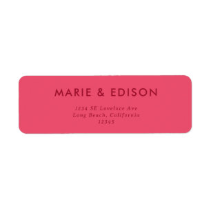 Modern Minimalist Sleek Wedding Return Address