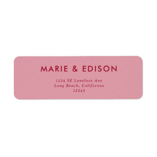 Modern Minimalist Sleek Wedding Return Address