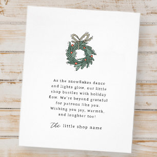 Modern Minimalist Small Business Holiday Thank You Flyer