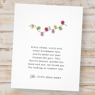 Modern Minimalist Small Business Holiday Thank You Flyer