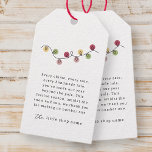 Modern Minimalist Small Business Holiday Thank You Gift Tags<br><div class="desc">Design is composed of a simple design with a modern sans serif typography. Add a custom message and business name.</div>