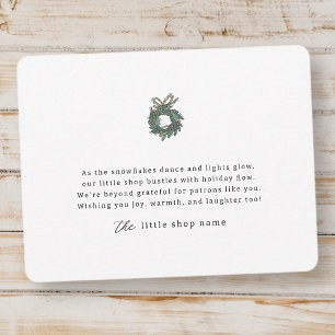 Modern Minimalist Small Business Thank You Holiday Card