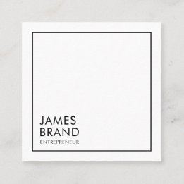 Modern Minimalist Social Media Square Business Card