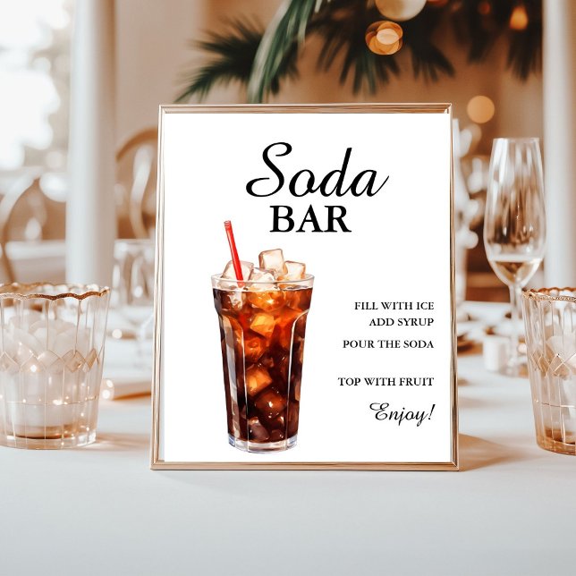 Modern Minimalist soda bar Summer Birthday sig Poster (Creator Uploaded)