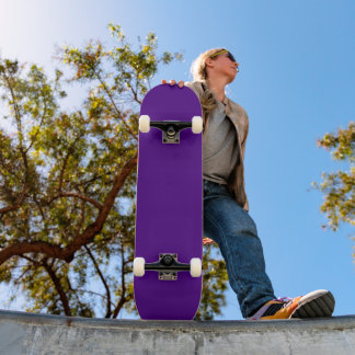 Modern Minimalist Solid Colour Dark Indigo Purple Skateboard