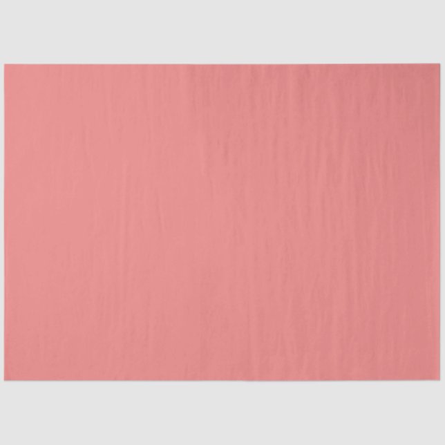 Modern Minimalist Solid Light Coral Tissue Paper (Front)