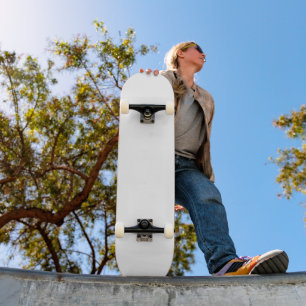 Modern Minimalist Solid White Colour Skateboard
