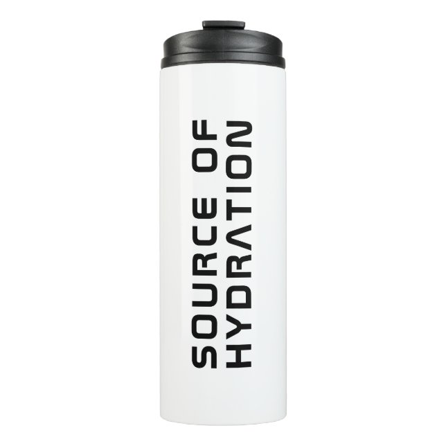 Modern Minimalist Source of Hydration  Thermal Tumbler (Front)