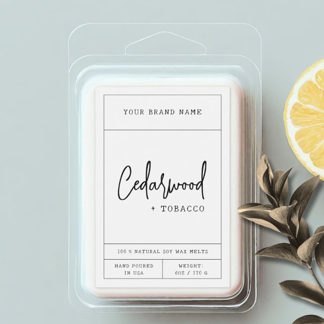 Modern minimalist soy wax melt label (Creator Uploaded)
