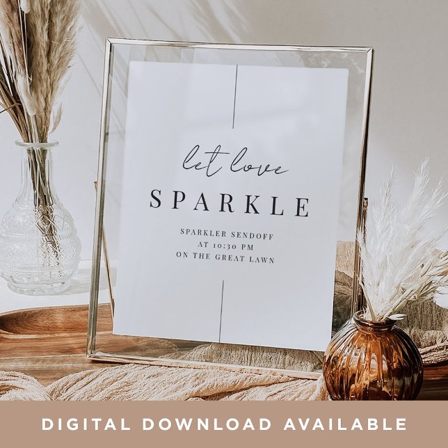 Modern Minimalist Sparkler Sendoff Wedding Sign (Creator Uploaded)