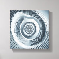 Modern Minimalist Spiral Staircase Art - Abstract