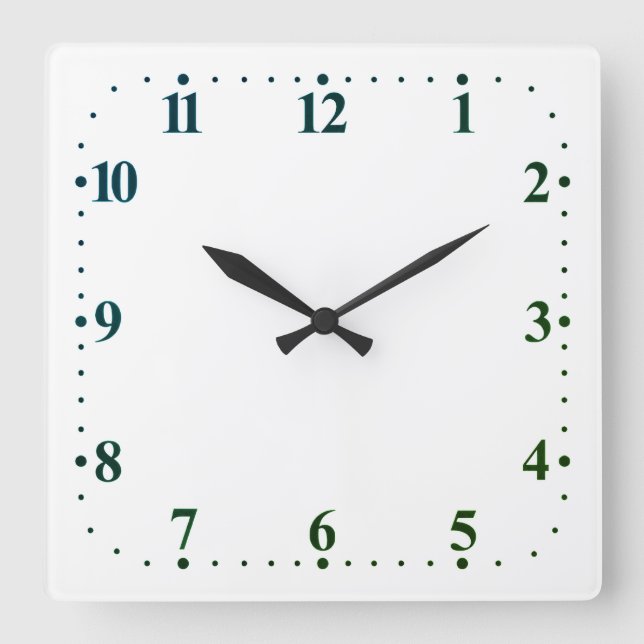 Modern Minimalist Square Acrylic Wall Clock (Front)