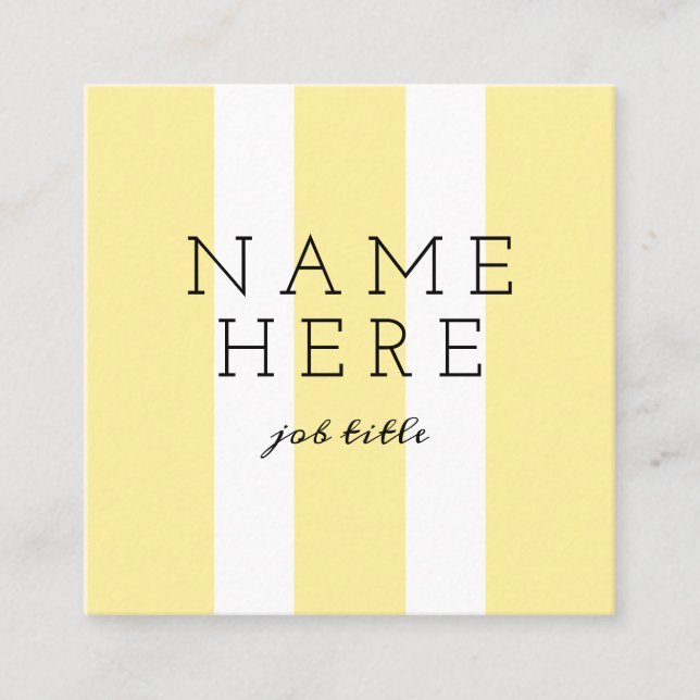 Modern Minimalist Square Business Cards (Front)