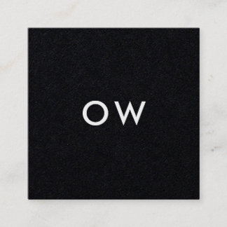 Modern Minimalist Square Monogram Initial Business Card