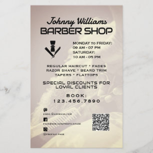 Modern minimalist style barber flyer