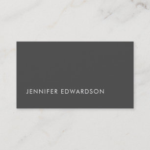 Modern minimalist stylish dark grey professional business card