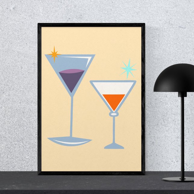 Modern Minimalist Stylish Retro Mid Century  Poster (Creator Uploaded)