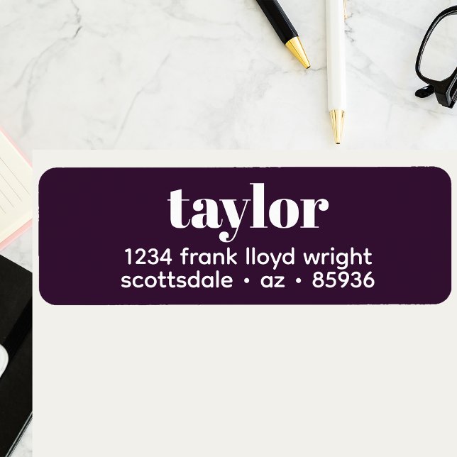 Modern Minimalist Stylish Trendy Return Address (Creator Uploaded)