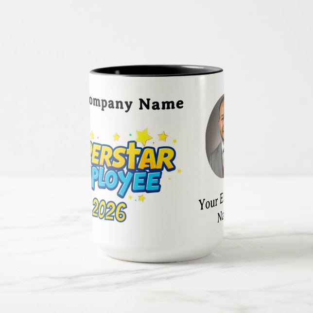 Modern Minimalist Superstar Employee Luxe Mug (Center)