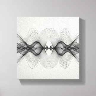 Modern Minimalist Symmetrical Line Art - Abstract Canvas Print