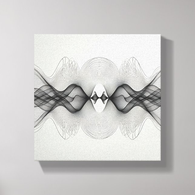 Modern Minimalist Symmetrical Line Art - Abstract  Canvas Print (Front)