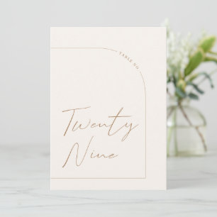 Modern Minimalist Table Twenty Nine Table Number