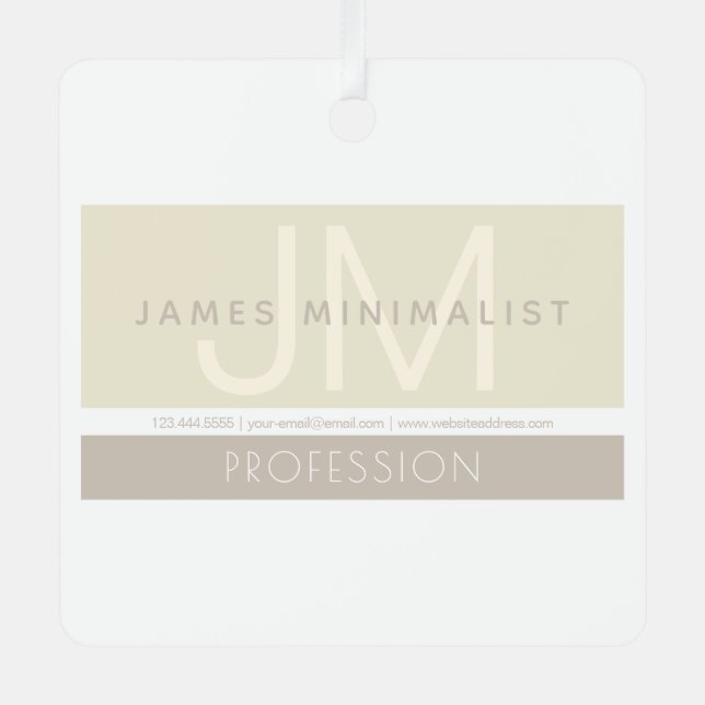 Modern Minimalist | Taupe Earth-tones Metal Tree Decoration (Front)