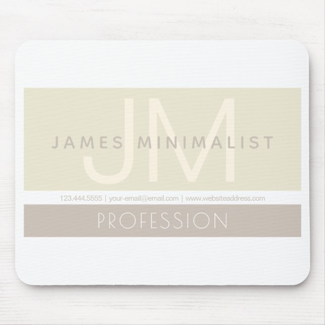 Modern Minimalist | Taupe Earth-tones Mouse Mat (Front)