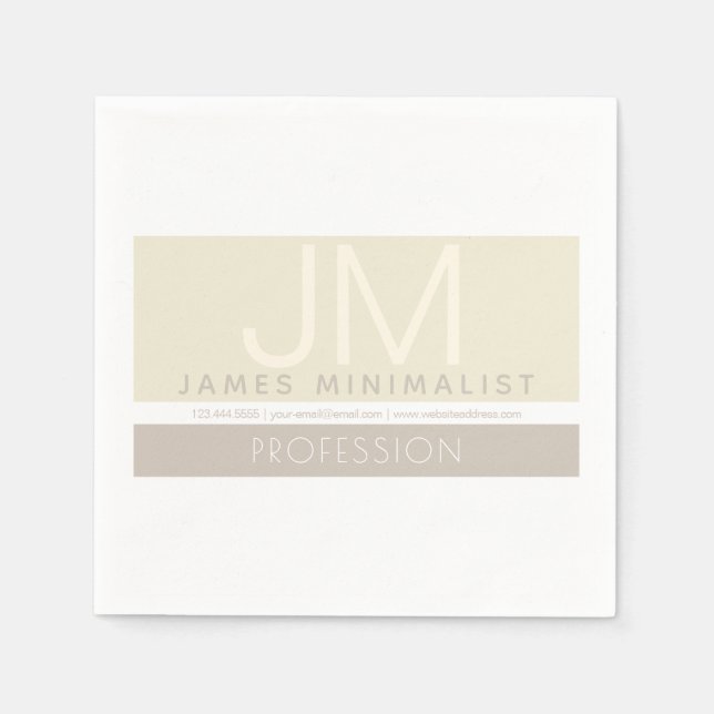 Modern Minimalist | Taupe Earth-tones Napkin (Front)