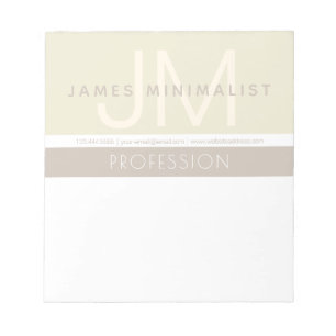 Modern Minimalist Taupe Earth-tones Notepad