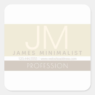 Modern Minimalist   Taupe Earth-tones Square Sticker