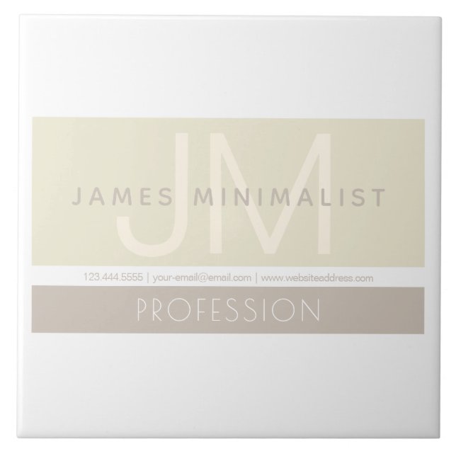 Modern Minimalist | Taupe Earth-tones Tile (Front)