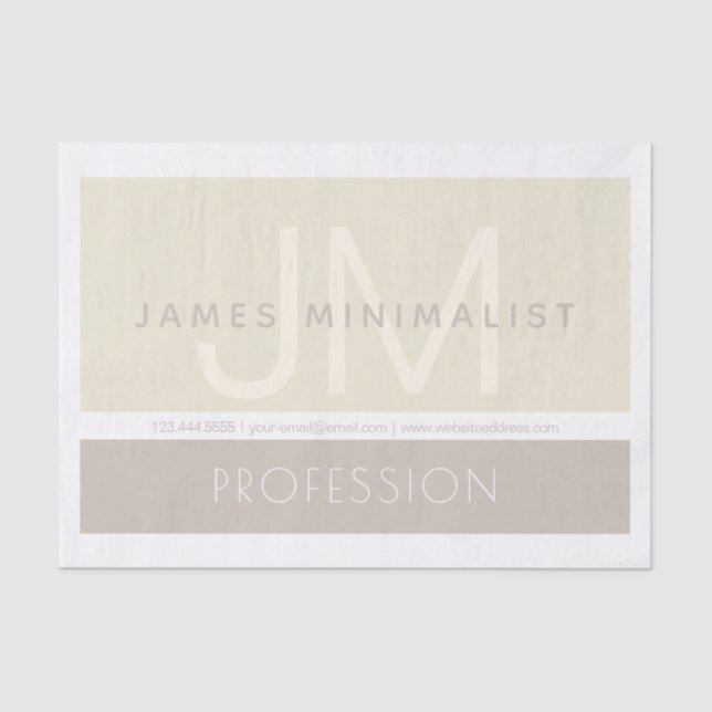 Modern Minimalist | Taupe Earth-tones Tissue Paper (Front)
